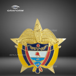 Pin Escudo de Colombia grabado